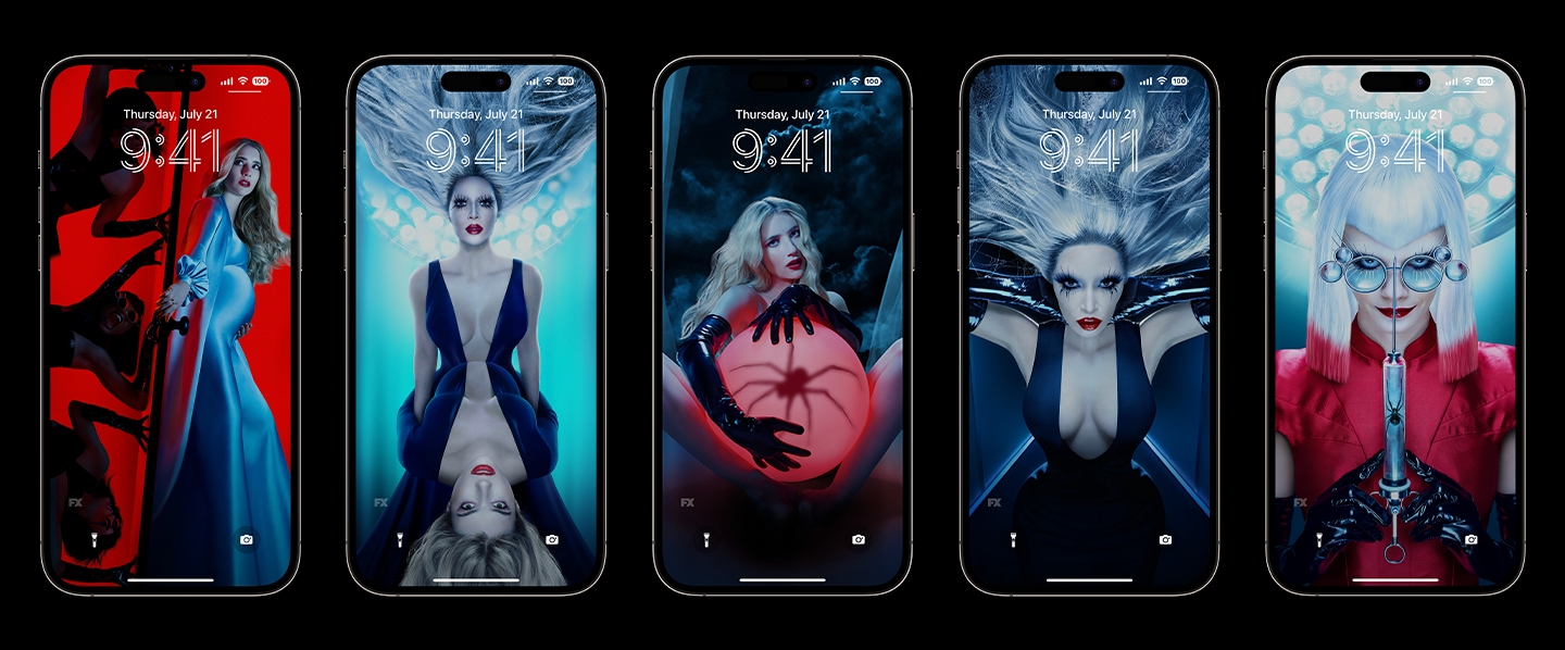 Five American Horror Story Delicate lock screens in device