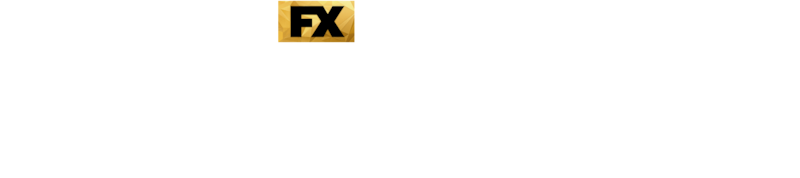 Justified Show Logo in white font