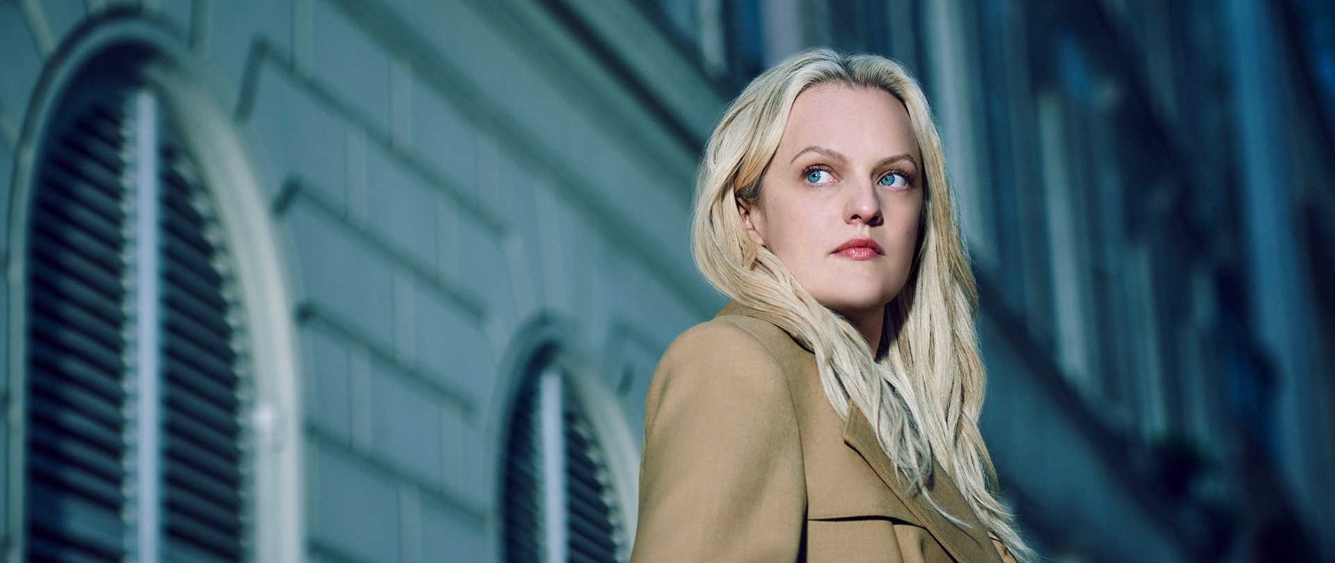 Elisabeth Moss as Imogen Salter in FX's The Veil