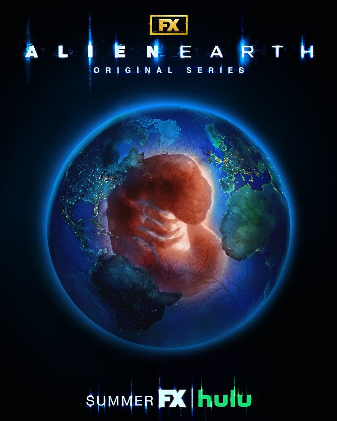 Close up of a xenomorph embryo forming inside Earth