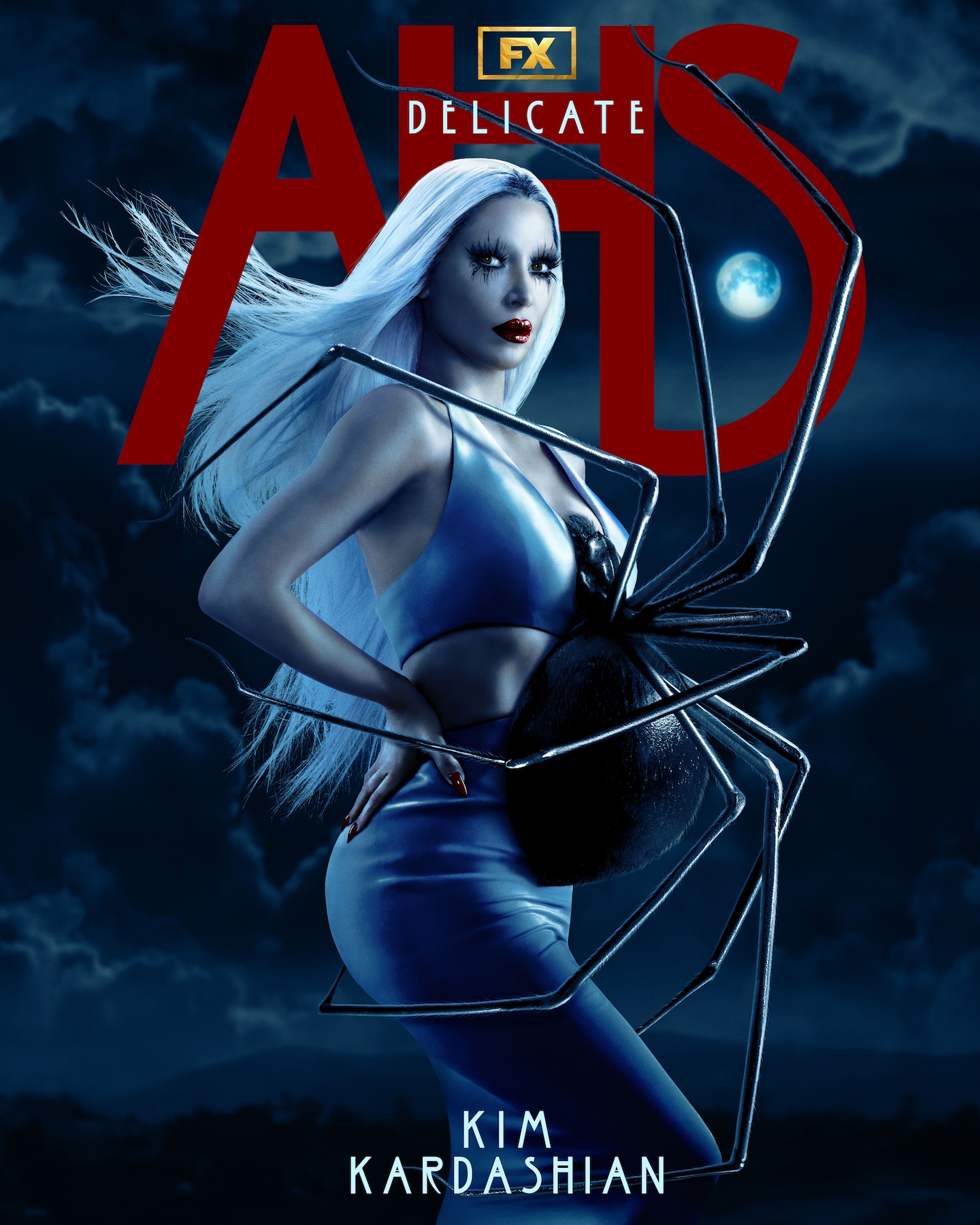AHS Delicate cover art of Kim Kardashian with a spider belly