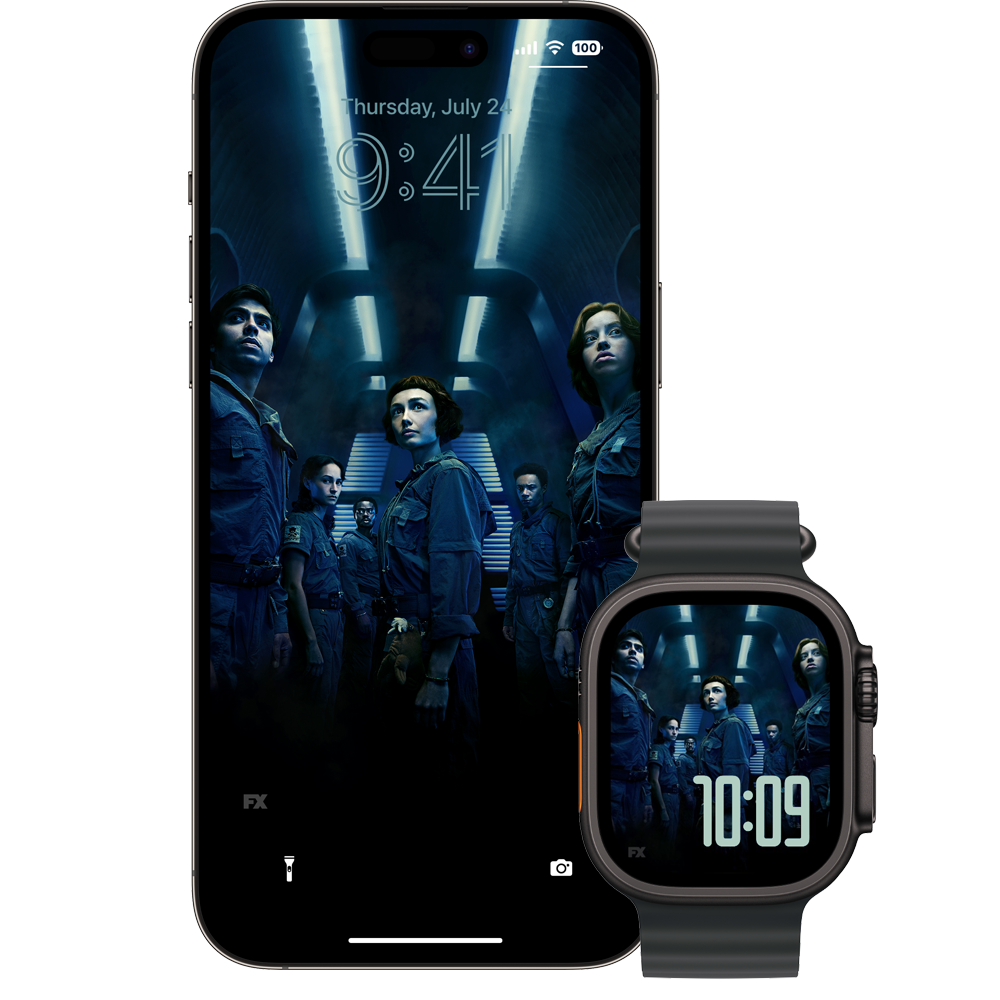 iphone and apple watch with a lockscreen of a the Lost Boys.