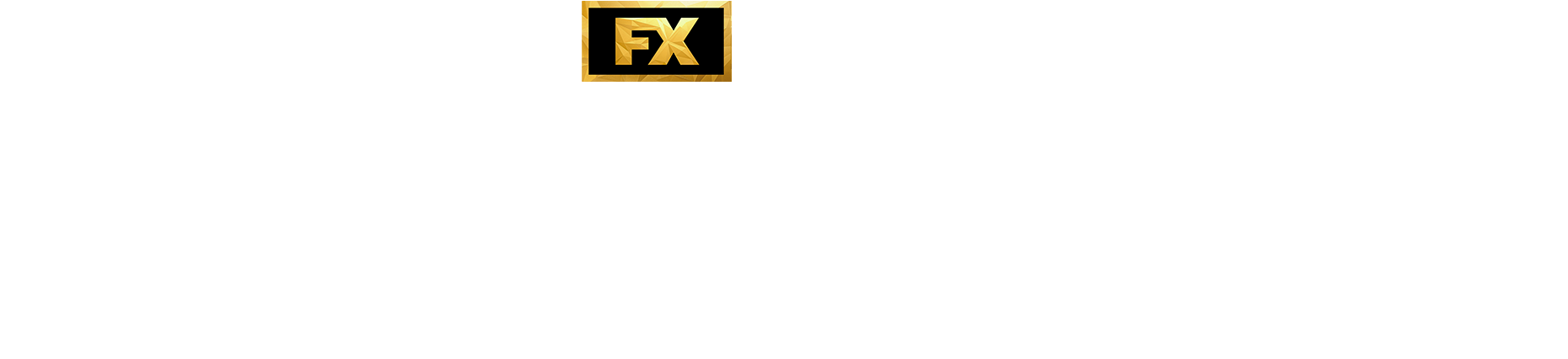 White logo for FX's Adults
