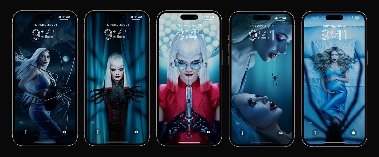 Five American Horror Story Delicate lock screens in device