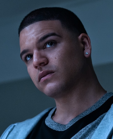 Josh Rivera as Aaron Hernandez in FX's American Sports Story: Aaron Hernandez