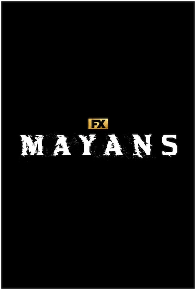 Mayans show logo in white font against black background