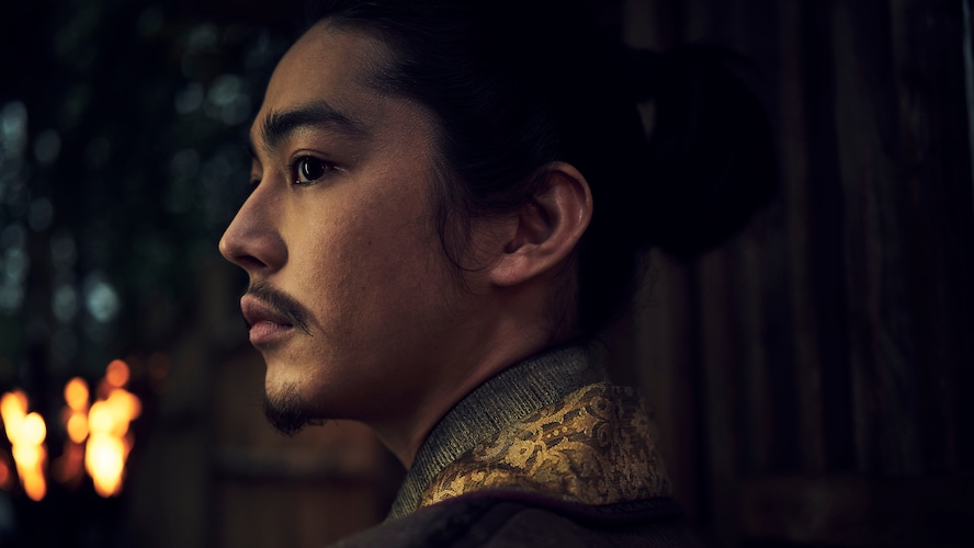 Close up of Yoshii Nagakado in FX's Shogun