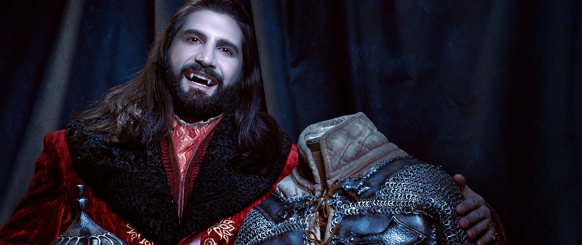 Kayvan Novak as Nandor the Relentless in FX's What We Do in the Shadows