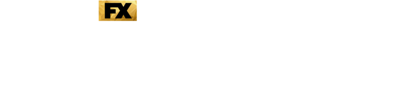 Snowfall logo in white with FX branding 