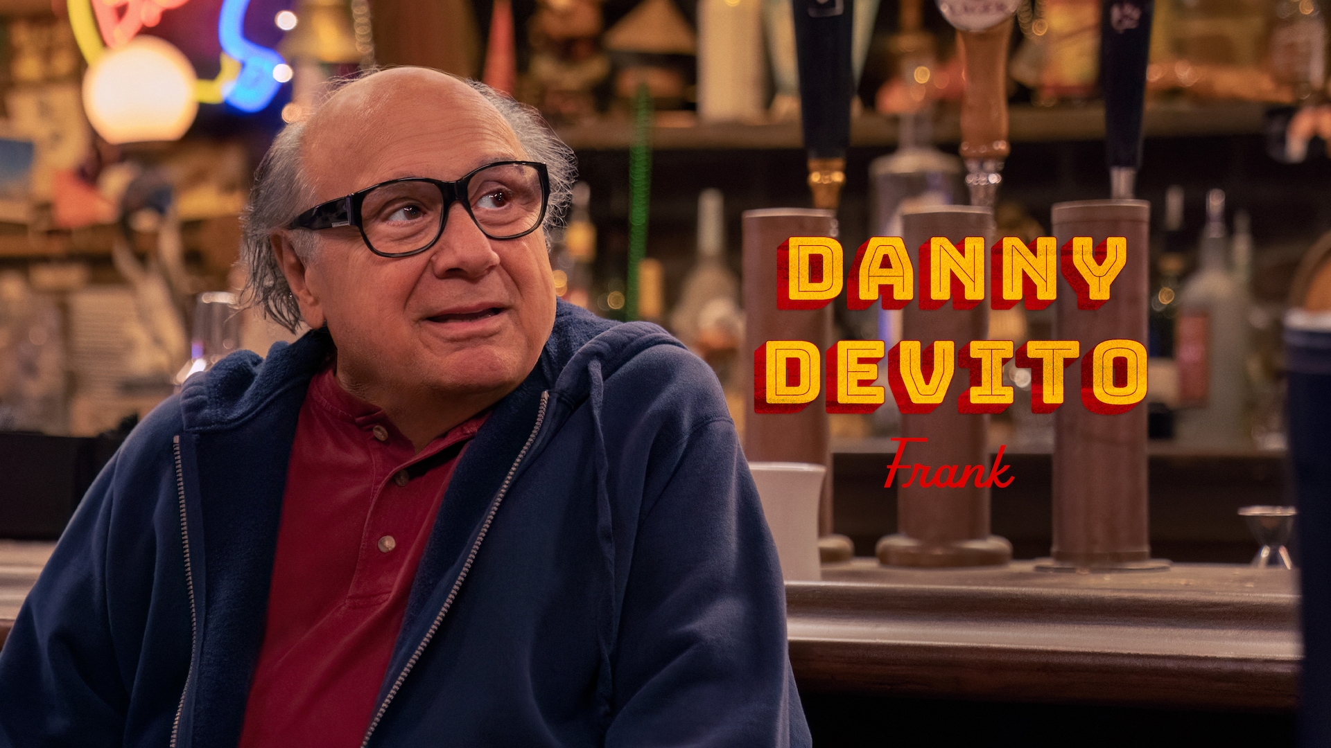 Close up of Danny Devito as Frank