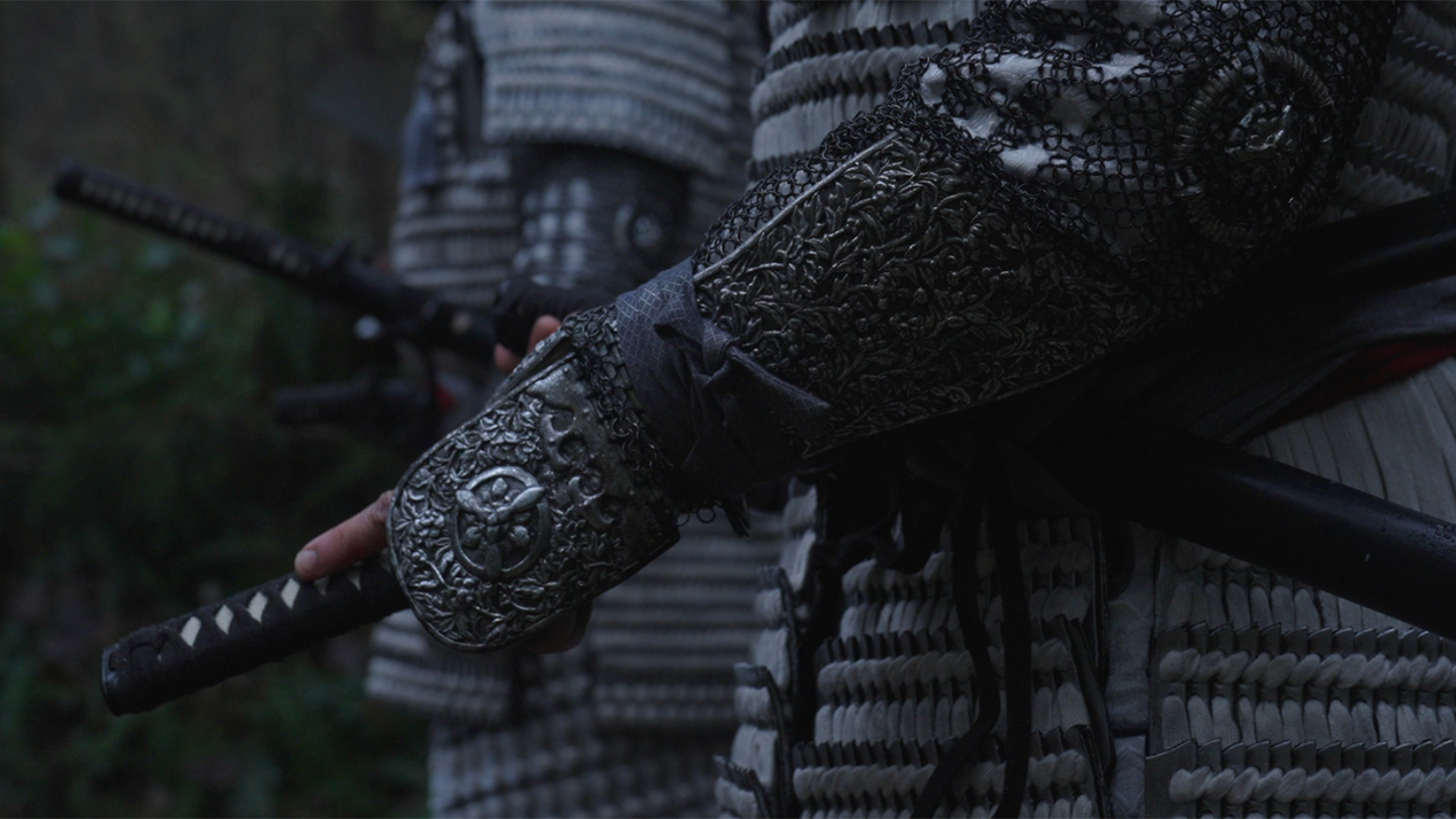Close up of Samurai armor featured in FX's Shogun