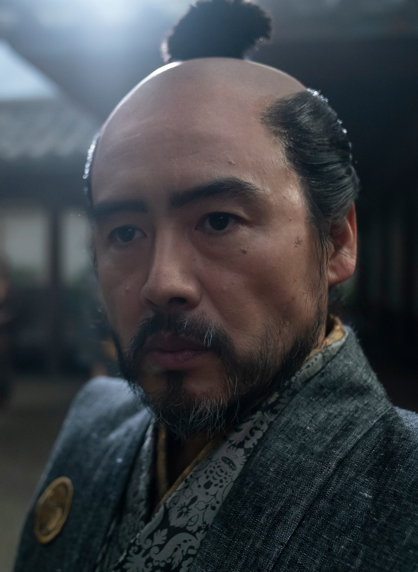Close up shot of Kuroda in FX’s Shogun