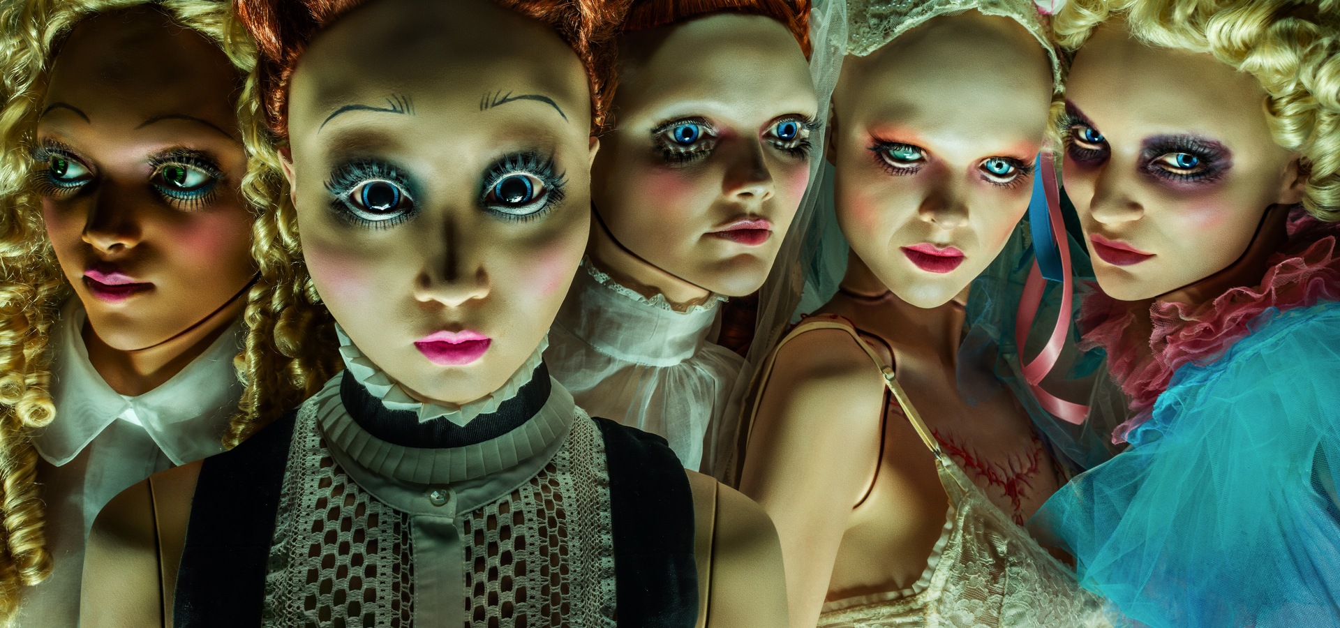 American Horror Stories Key Art with five dolls