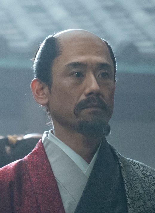 Close up shot of Akechi Jinsai in FX’s Shogun