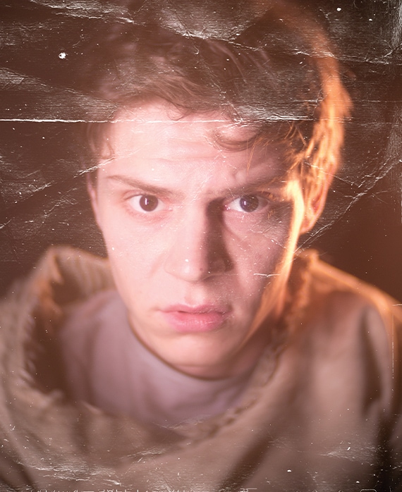 Evan Peters as Kit Walker in FX's AHS: Asylum