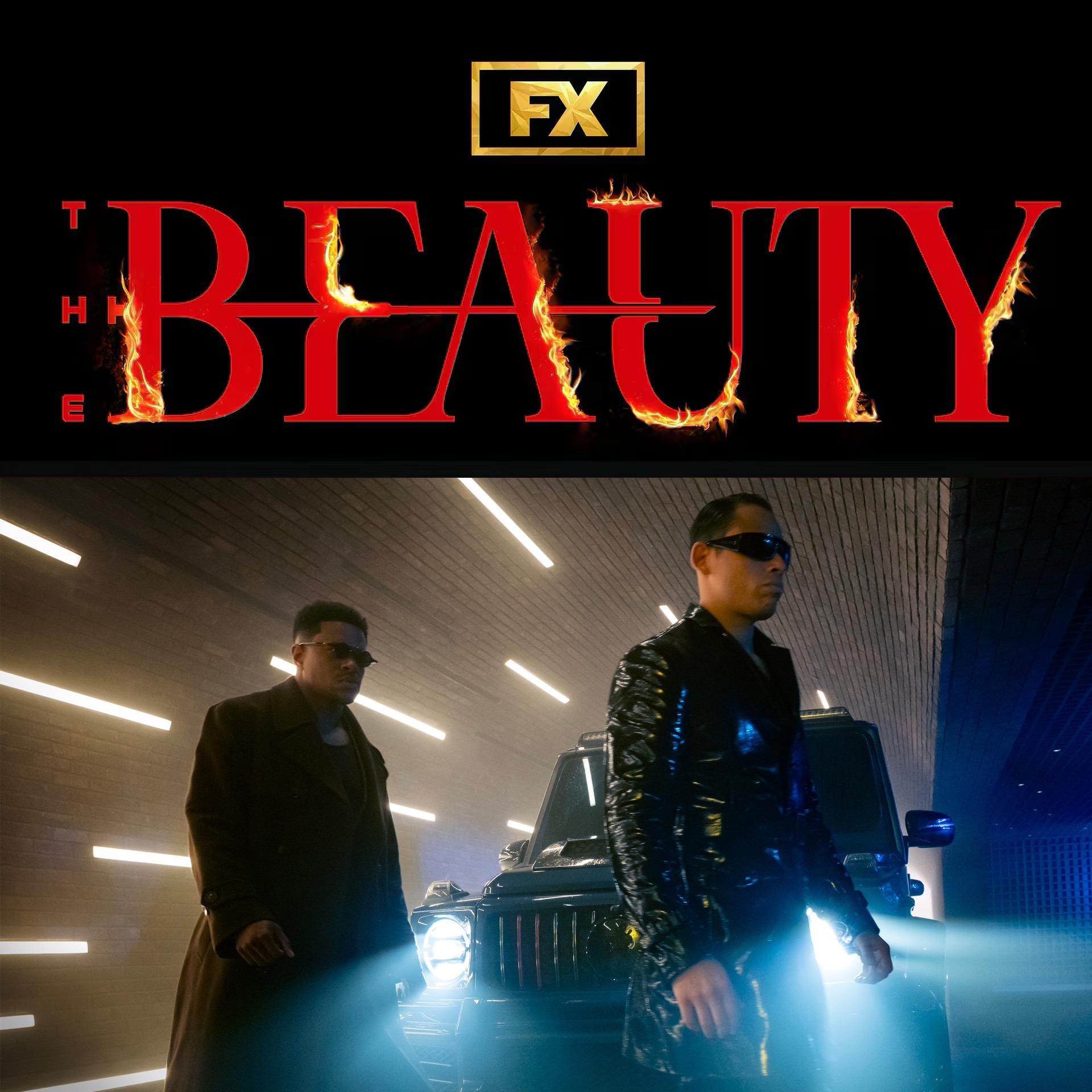 anthony ramos as "the assassin" and jeremy pope as "jeremy" for fx's the beauty