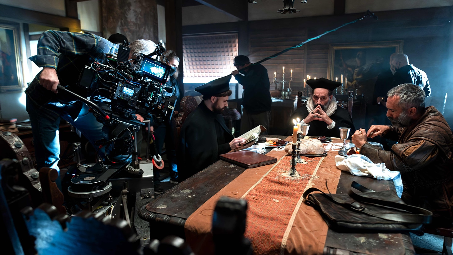 Cameras capture a scene in the Osaka Mission for FX's Shogun