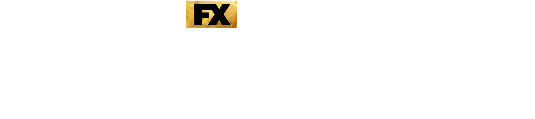 Justified Show Logo in white font
