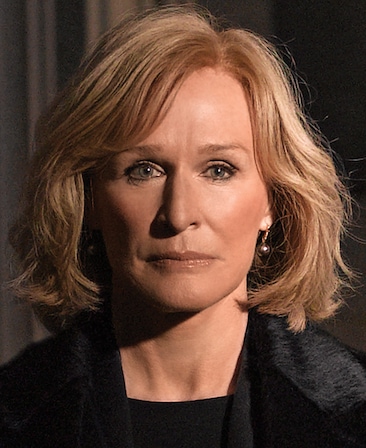 Glenn Close as Patty Hewes in FX's Damages, in black fur coat and black dress