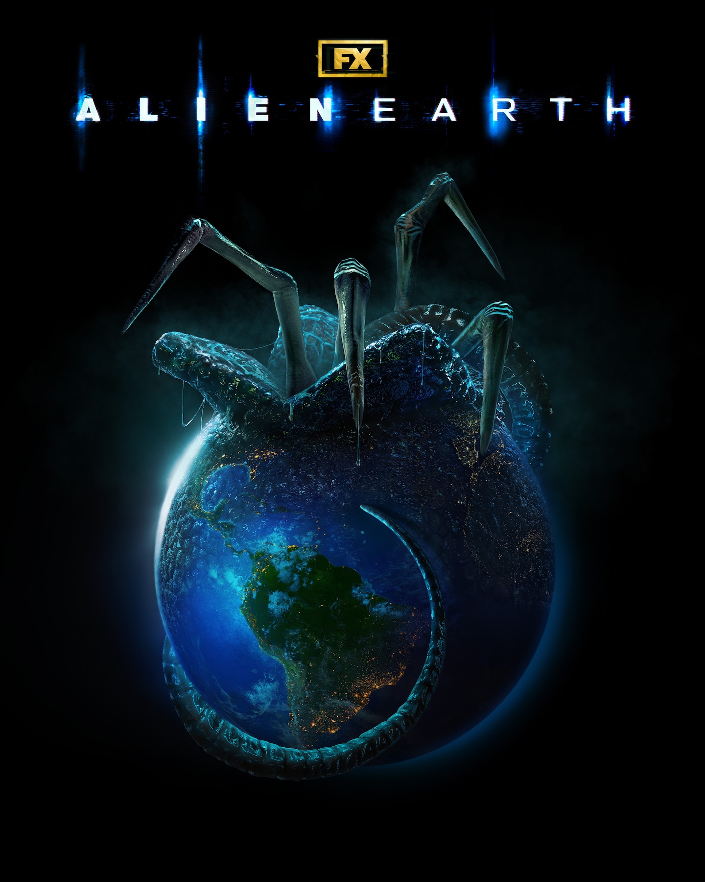 Face hugger crawling out of Earth.