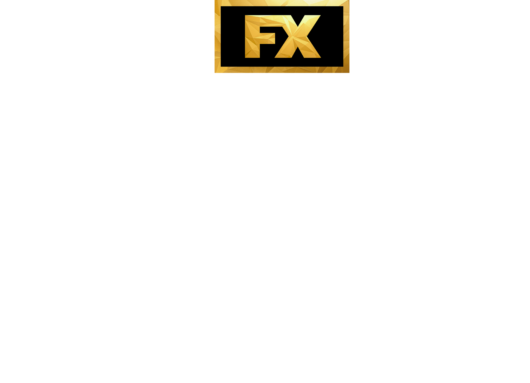 FX's American Horror Story installment 13 logo with FX gold fractal logo above.