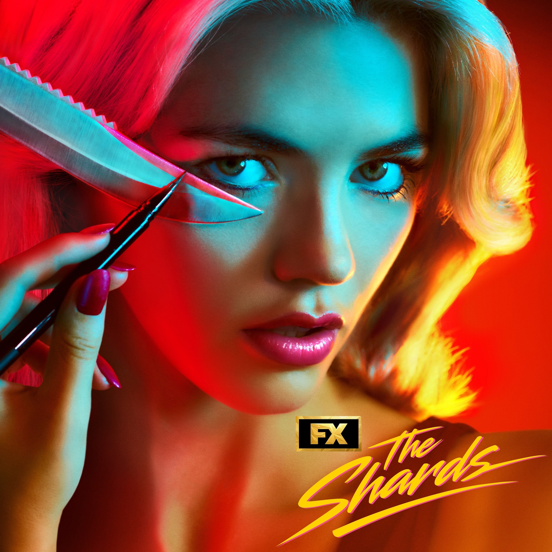 The Shard's music soundtrack featuring Hayes Warner holding eyeliner with a knife above her.