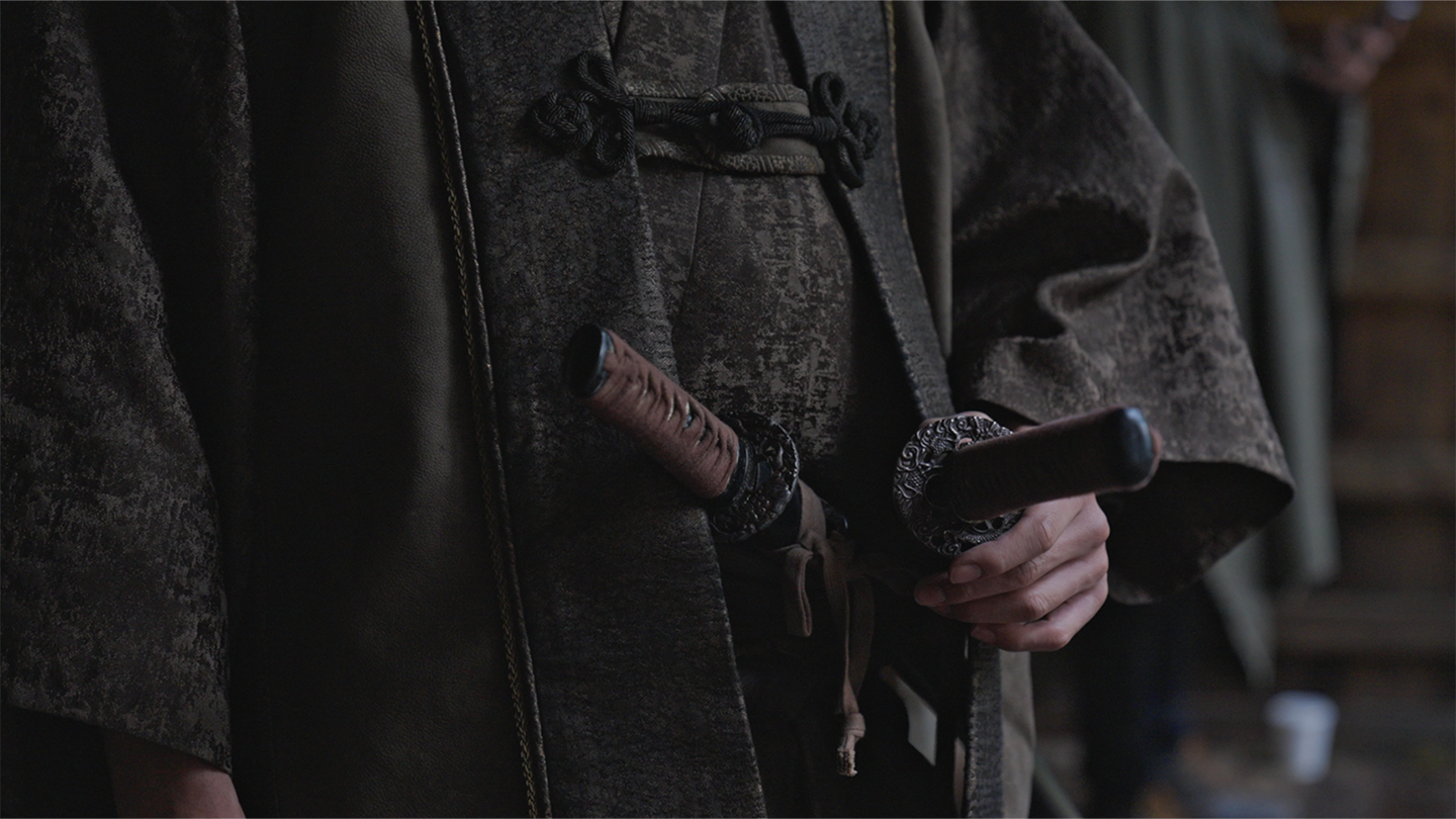 Close up of costume from the set of FX's Shogun