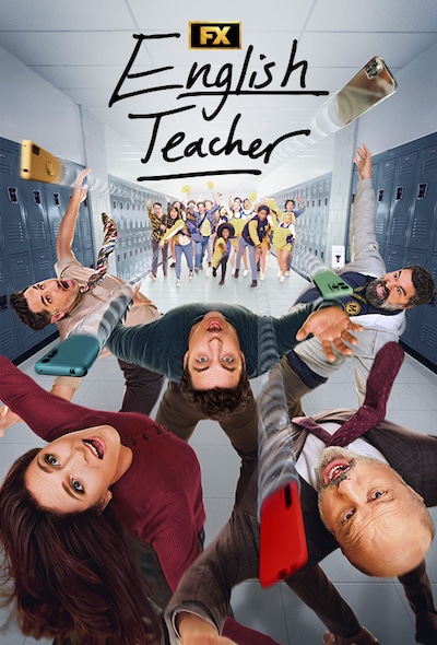 5 teachers from FX's English Teacher bent over backwards with students throwing phones at them.