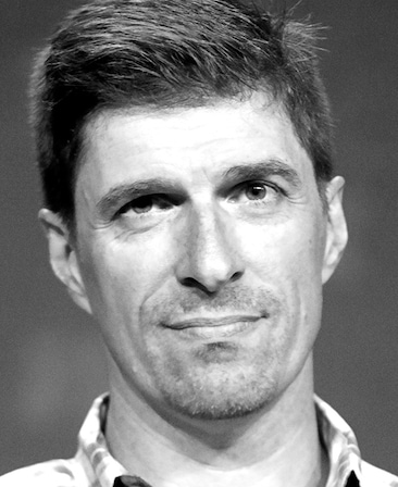 Chuck Hogan Headshot with black and white filter