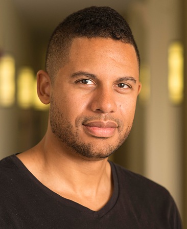 VJ Boyd wearing a black shirt.