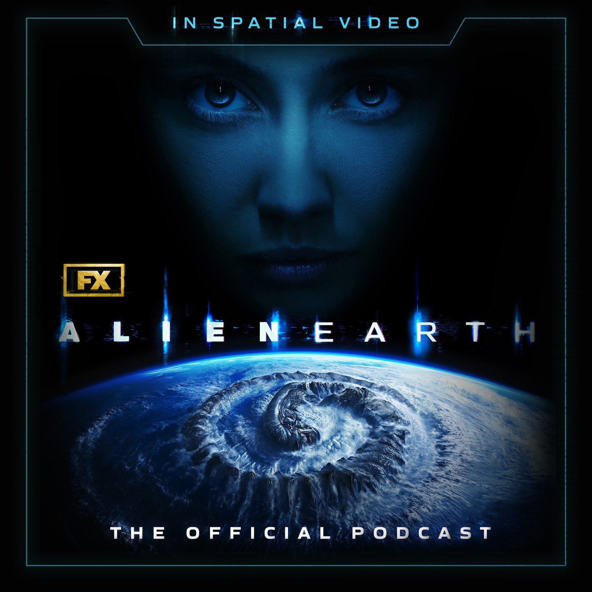 Wendy hovering over earth with a xeno etched into it.